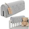 Totsy Baby Paracolpi lettino neonato antisoffoco 120 cm - Protezione schiuma per lettino fasciatoio e culla per i bordi del letto o della culla per bambini da 1 a 3 anni Oeko-Tex Grigio Chiaro
