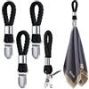 MAEXUS 4 mollette nere per asciugamani, clip per asciugamani, gancio per asciugamani, senza cuciture, clip per asciugamani, bagno, clip per asciugamani da appendere