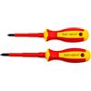 ingdaum Cacciavite PoziDriv VDE PZ isolato 1000 V - Cacciavite per elettricisti singolo o in set - Conforme VDE/IEC - Per installazioni elettriche (PZ1 & PZ2)