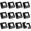 UFURMATE 12 coperture per pali da 30 x 30 mm, in plastica, decorative, per ringhiera, per scale, corrimano, recinzioni (nero)