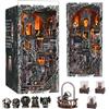 MiniCity Book Nook - Kit di costruzione 3D in miniatura per casa delle bambole con luce LED e protezione antipolvere - Haunting Relics