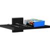 FURAOMEILI Mensola sospesa per proiettore, montaggio a parete, in legno, per proiettore, PS5, lettore DVD, console di gioco, decoder via cavo, 1 ripiano (nero)