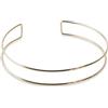 MAJALE - Girocollo rigido dorato | Choker d'oro | Girocollo dorato da donna | Choker Double Ring | Collana rigida regolabile doppia | gioielli da donna