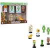 Bizak Minecraft Confezione da 8 statuette da 5 cm, scatola Deluxe 2, 2 modelli di personaggi da collezione, licenza ufficiale per videogiochi di costruzione e Bricks, adulti Fan e ragazzi o ragazze