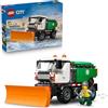 LEGO City Snowplough Truck Toy - Model Kit w/a Minifigure, Tools & Gritter Function - Birthday Gift Idea for 6+ Year Old Boys & Engineering Fans - 60490