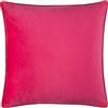 furn. Fodera per cuscino Meridian - Fodera decorativa di lusso in velluto con bordino a contrasto (Rosa Fluo/Rosso - 45x45cm)