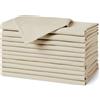 Amazon Basics, Tovaglioli di stoffa riutilizzabili antimacchia e resistenti alle pieghe, confezione da 12, 43 x 43 cm, Beige
