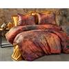 Nuit Des Rêves Luxury - Set di copertine per trapunta singola, 155 x 200 cm, colore: rosso e oro, 100% poliestere, stampa 3D, chiusura lampo, lavabile in lavatrice