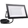 Allin Faretto LED da Esterno 100W, 10000LM 6500K Faro LED Esterno Con Spina Schuko, 3m Cavo di Alimentazione, IP65 Impermeabile, Faretti con Supporto Regolabile a 180° per Giardino, Terrazza, Garage