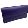 Velluci Pelle Portafoglio da donna sottile in vera pelle, portafoglio compatto da donna, portafoglio con slot per schede multiple, Viola, 16.5 cm x 9cm x 2 cm, Classico
