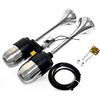 YIYIDA Clacson per auto Clacson per nave Prolunga il suono Tromba d'aria Zinco cromato Doppio argento Tromba per camion con serbatoio d'aria in acciaio inossidabile 304 Horn per 24v 12v auto yacht ecc