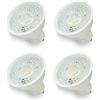 Sweier Lampadine LED GU10, Bianco Caldo 3000K 430Lumen(Risparmio Energetico, Lunga Durata, Flicker Free), 5W Equivalente a 50W di faretto Alogeno, Non Dimmerabile Set di 4