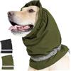 Duuclume Cuffie impermeabili per cani per protezione dal rumore, paraorecchie regolabili con coulisse per cani con strisce riflettenti, scaldacollo caldo per animali domestici (Verde, M)