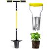 Jardineer Set di 3 attrezzi per piantare bulbi con manico lungo e trapiantatore di bulbi piccoli con impugnatura morbida per scavare fori per piantare tulipani, iris, narcisi