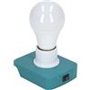 Eujgoov Lampadina Portatile E27 Lampada Lavoro a LED per Batteria Al Litio Makitaa 18V Serie BL
