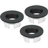 PATIKIL Trabocco Anello 3pz Lavello Rotondo Copertura Lavabo Rivestimento Ottone Inserto Foro Rotondo Tappi per Cucina Bagno Nero
