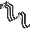 CHARMNAIL 5 Ganci da Porta Regolabili e Resistanti, Attaccapanni per Porte Spesse 3.5-8.9 cm, Per Abiti, Asciugamani, Borse, Ghirlande - Nero