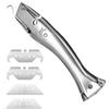Uadme Taglierino per Tappeti, Coltello Multiuso a Gancio, Coltello a Uncino con Lame Cutter Trapezoidale e Lama a Gancio per Moquette e Altri Tipi di Pavimenti