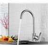 XWIHTR miscelatore rotante a 360° caldo e freddo per cucina in acciaio inox, miscelatore monocomando per lavello doppio, antigoccia con rubinetto silenzioso per lavello per verdure (spazzolato)
