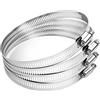 Leryati 4 pezzi 27-51mm Collare di serraggio in acciaio inox, Leryati 304 Collare di serraggio metallico, fascetta per tubi, collare di serraggio regolabile in acciaio inossidabile adatto per piscina