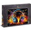 Ulmer Puzzleschmiede - Puzzle da 2000 pezzi Magic Music - Puzzle creativo con simboli musicali e colori vivaci