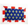 AZ FLAG BANDIERA PROVINCIA DELLA TURENNA 45x30cm - BANDIERINA PROVINCE DE TOURAINE REGNO DI FRANCIA 30 x 45 cm cordicelle - AZ FLAG