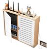 HFGHGDF PPGE Home Porta Modem da Parete, Scatola Porta Router Wifi da Parete Bianca, Organizer da Parete per Nascondere il Router e Mettere in Ordine i Suoi Cavi