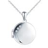 INFINIONLY Collane ciondolo con foto in argento 925 da donna ragazze Collana Medaglioni con zirconi Ciondoli rotondi apribili creativa gioielli di moda