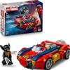 LEGO | Marvel Auto di Spider-Man vs. Venomized Wolverine - Giocattolo dei Supereroi con Modello di Macchina, 2 Minifigure e 2 Shooter a Molla - Regalo per Bambini e Fan da 7 Anni in su - 76336
