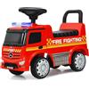 FANTASK Mercedes Benz auto antiscivolo e auto scorrevole, camion dei pompieri per bambini con sirena, fischietto e clacson, auto giocattolo con spazio per bambini dai 12 ai 36 mesi