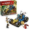 LEGO NINJAGO 2 in 1 Auto Mutaforma di Jay - Macchina Giocattolo con 5 Minifigure Ninja tra cui Kai e Nya oltre a Shuriken e Spade - Regalo di Compleanno per Bambini e Fan da 8 Anni in su - 71856