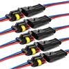 YETOR, connettore Elettrico Impermeabile per Auto, 3 Pin connettori per Cavi elettrici per Auto, Camion, Barca, e Altri Cavi di Collegamento (5pack)