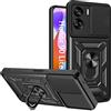 ESTH® Cover per Honor 90 Lite 5G con Custodia per Fotocamera Scorrevole e Supporto ad Anello [Custodia Paraurti Compatibile con Supporto Magnetico per Auto], Nero