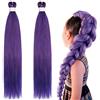 JJQHYC 2 Pezzi Extension Capelli per Treccine Viola Parrucca KPop Cosplay Extension Treccia Viola Capelli per Animes Cosplay Feste di Halloween