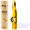 WANDIC Kazoo in Lega di Alluminio con 3 Membrane diaframma da Bocca, con Scatola Regalo Vintage Oro Type 1 Oro