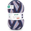 120 Gründl - Big Mamma Print - Lana XXL per lavorare a maglia - Gomitolo grande 400 g / 1040 m - Gradiente di lana in 100% poliacrilico - blu denim-nocciola-greige