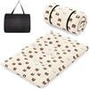 FANTASK Materasso giapponese Futon 140 x 200 cm Tatami materasso da pavimento, materasso pieghevole con rivestimento lavabile, pieghevole, orso bruno