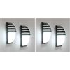 Comely 2 Pezzi Applique da Parete Esterno LED, Nero Lampada da Esterno LED IP65 Impermeabile per Giardino, Garage, Patio, Stanza, Bianco Freddo 6500K (Confezione da 2)
