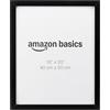 Amazon Basics - Cornice Rettangolare in Legno per Poster/Foto, 40cm x 50cm, Nero