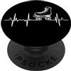 Magliette Pattinaggio Artistico a Rotell Cardiogramma del pattinaggio artistico a rotelle PopSockets PopGrip Adesivo