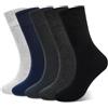 ZAKASA Calzini Uomo Classiche Cotone: Calze Business Eleganti Tempo Libero Uomo Senza Cuciture Traspiranti Taglia 39-42 Nero 5 Paia