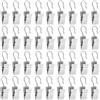 ALLisWE 100 Pezzi Clip per Tende con Ganci Mollette in Acciaio Inox per Tendaggi Multifunzione Antiruggine Clip Tenda Doccia in Metallo per Ufficio La Decorazione Domestica Luci Stringa Carte Foto