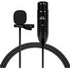 Geekria Microfono Lavalier XLR 48V, omnidirezionale, riduzione rumore HD, compatibile con FIFINE SC3, MAONO G1 NEO, per videocamere/registratori (Nero / 3 m)