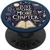 Book Things Reading Accessories For Book Bookish Reading Book Lover Navy Blue Just One More Chapter PopSockets PopGrip Adesivo