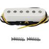 FLEOR Pickup Alnico 5 Pickup bobina singola al ponte per chitarra Asta piatta per chitarra elettrica ST SQ, bianca