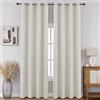CUCRAF Tende oscuranti 100% totali, lunghezza 90 cm, per il trattamento delle finestre, in finto lino, isolamento termico, con occhielli, per camera da letto/soggiorno, set di 2 pannelli (beige