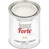 bianco Shabby Bianco Forte - Bianco Antico - (1L) Vernice a Gesso con Finitura/Protettivo 2-in-1: Chalk Paint Super Resistente per Mobili, Pareti e Porte - Asciugatura Rapida, Interni/Esterni, Opaca