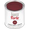 bianco Shabby Bianco Forte - Bordeaux - (250ml) Vernice a Gesso con Finitura/Protettivo 2-in-1: Chalk Paint Super Resistente per Mobili, Pareti e Porte - Asciugatura Rapida, Interni/Esterni, Opaca