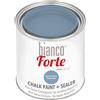bianco Shabby Bianco Forte - Azzurro Polvere - (250ml) Vernice a Gesso con Finitura/Protettivo 2-in-1: Chalk Paint Super Resistente per Mobili, Pareti e Porte - Asciugatura Rapida, Interni/Esterni, Opaca
