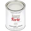 bianco Shabby Bianco Forte - Crema Antica - (1L) Vernice a Gesso con Finitura/Protettivo 2-in-1: Chalk Paint Super Resistente per Mobili, Pareti e Porte - Asciugatura Rapida, Interni/Esterni, Opaca